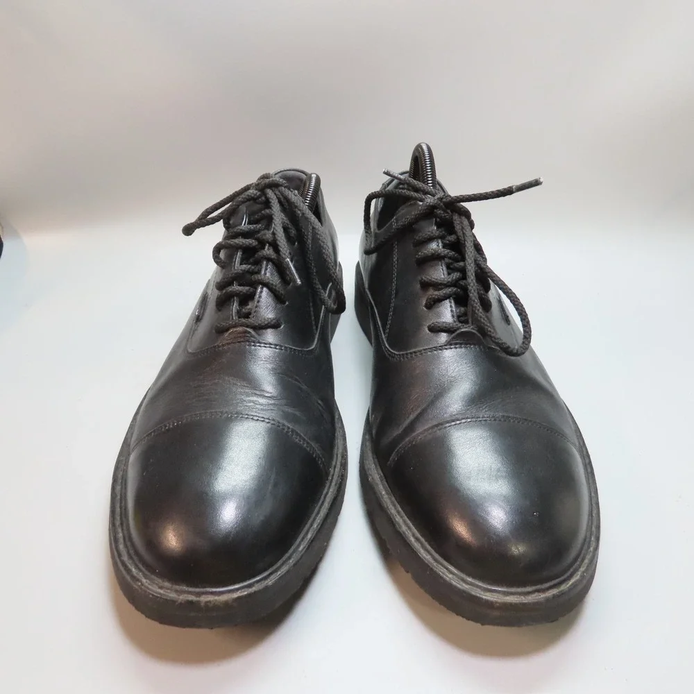 Mephisto France Men's Melchior Oxford Size‎ 10 Cap Toe Black Aniline Leather